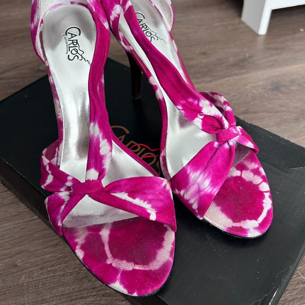 Carlos By Carlos Santana Hot Pink Tye Dye Sandal - Picture 7 of 8